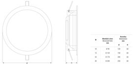 Vestavné downlight svítidlo LED