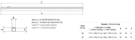 Ceiling and suspended LED luminaire – separate / coupling in lines (dimensional options 1,2 m and 1,5 m)