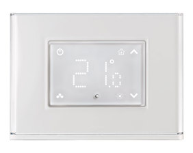 Touch thermostat with display and light plate