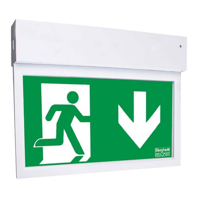 Safety sign flag fixture with visibility 30 meters
