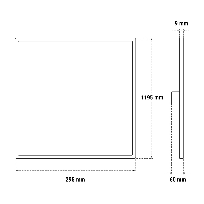 IM-I-LED-P123-P436WA - Pannello Luminoso a LED Plus 120x30cm 36W - Profilo  all. Bianco - Efficienza luminosa A+ 122 lm/W; Lumen in uscita: 4400 -  Gradi kelvin (gradazione di colore):4.000 K : bianco