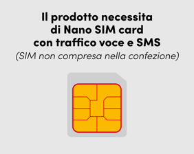 Dispositivo GSM tascabile per chiamate rapide di soccorso tramite SIM CARD (Nuova versione)