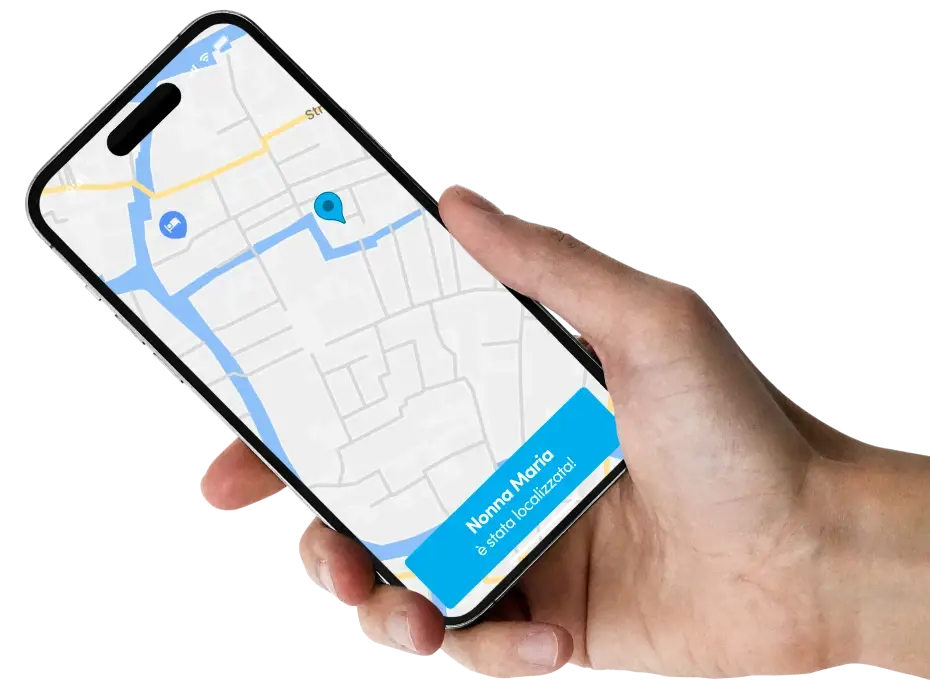 Telefono che simula il tracciamento GPS